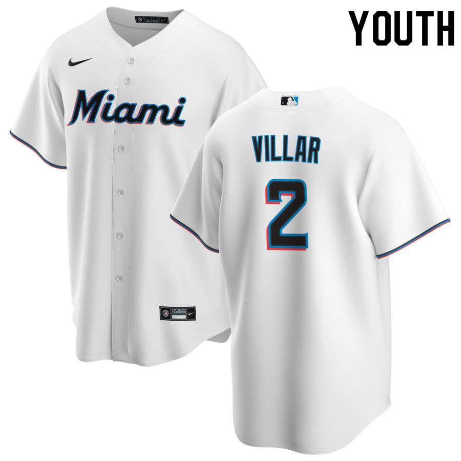 Nike Youth #2 Jonathan Villar Miami Marlins Baseball Jerseys Sale-White